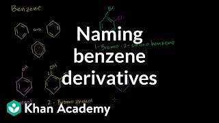 Naming benzene derivatives introduction  Aromatic Compounds  Organic chemistry  Khan Academy [upl. by Hose]