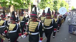 Jachthoorn en Trompetterkorps Edelweiss Heerlen Streetparade Hoofddorp deel 1 [upl. by Nyllaf]