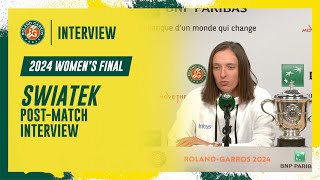 Swiatek Final postmatch interview  RolandGarros 2024 [upl. by Cesaro]