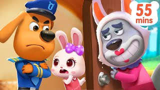 Knock Knock Whos at the Door  Kids at Home  Kids Cartoon  Sheriff Labrador  BabyBus [upl. by Ymar]