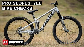 3 Pro Slopestyle Bike Checks From Crankworx BC 2021  Pro Bike Check [upl. by Hollah]