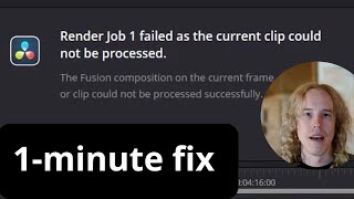 How to fix DaVinci Fusion Error in Rendering under 1 minute [upl. by Asirb]