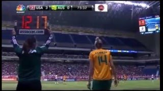 Kyah Simon ACL injury  Australia matildas vs USA 2013 [upl. by Tacklind]