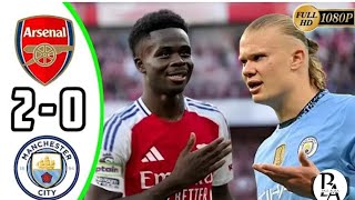 Arsenal vs Manchester city 2 0 premier league Highlights All Goals 2024 HD360p [upl. by Elvina]