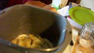 Making Banana Bread in a Bread Maker Part 1 of 2 [upl. by Ainesey758]