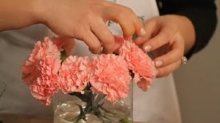 How to Make a Carnation Vase Arrangement  Flowers amp Centerpieces [upl. by Axela]