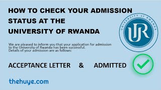 How To Check Your Admission Results At The University Of Rwanda 2023  efilinguracrwreba Results [upl. by Olegnaed]