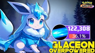 GLACEON LOOKE INSANELY POWERFUL IN SOLO QUEUE 😲  POKEMON UNITE [upl. by Karrah]