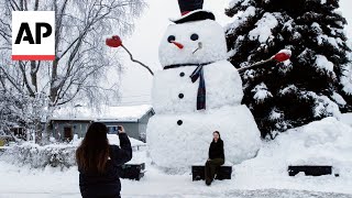 Anchorage Alaska sets record for earliest arrival of 100 inches of snow [upl. by Trista]