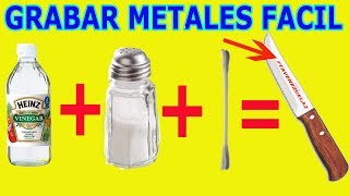 Como Grabar y  o Marcar Metales de Forma Casera Muy Facil [upl. by Itak]