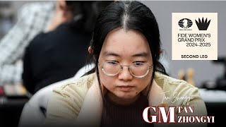 Nurgyul Salimova  Tan Zhongyi  Round 7 FIDE Womens Grand Prix 20242025 [upl. by Nosnek]