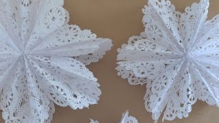 Doily Snowflake Stars [upl. by Amabil312]