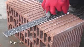 Porotherm VP Brick Cutting [upl. by Nierman]