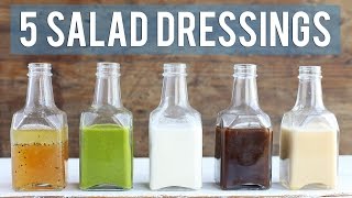 5 Homemade Salad Dressings  EASY  HEALTHY [upl. by Eryn]