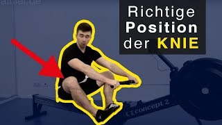 RUDERGERÄT TECHNIK Knie zwischen unterhalb außerhalb der Arme [upl. by Yelrahs]