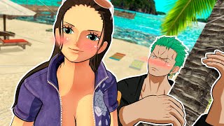 Zoro e Robin VÃO A PRAIA no One Piece VR [upl. by Aivun]