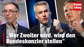 FPÖ auf Platz 1 aber „Wer Zweiter wird wird den Bundeskanzler stellen“  kronetv NEWS [upl. by Ylekalb546]