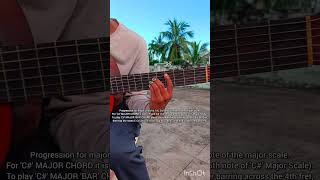 C MAJOR BAR CHORD shorts basic basicguitarlesson dailyguitar [upl. by Benenson579]