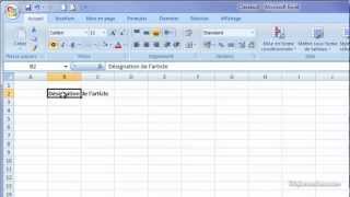 Saisir du texte sur deux lignes avec Excel [upl. by Nosdivad972]