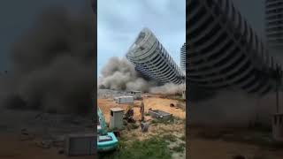 Demolishing unconstructed highrise buildings in china china construction destruction demolish [upl. by Aillicsirp364]