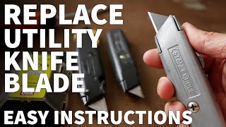 How to Change Utility Knife Blade  Replacing Utility Knife and Box Cutter Blade [upl. by Epuladaug]