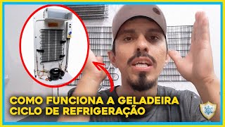 Geladeira parou DE GELAR Como funciona um refrigerador o ciclo de refrigeraçãorefrigeração [upl. by Ahsener]