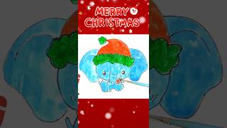 Easy Christmas Drawing 😍🤩 Xmas Holly art christmas shorts animal [upl. by Ardnuhsal55]