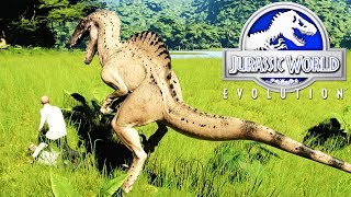 COMIENDO PERSONAS TODOS LOS DINOSAURIOS HÍBRIDOS CARNÍVOROS JURASSIC WORLD EVOLUTION [upl. by Porta]