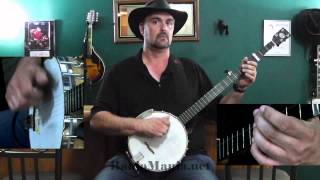 Irish Rover Frailing Banjo Lesson [upl. by Aleek]