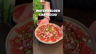 Watermeloen Carpaccio 🍉 Recept in caption shorts [upl. by Erdnaed615]