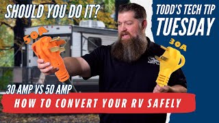 30 Amp vs 50 Amp How to convert your RV safely [upl. by Clint]