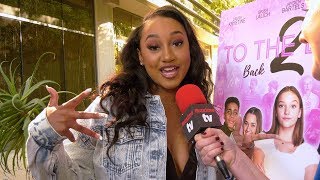 Sydney Bourne Interview quotTo The Beat Back 2 Schoolquot Premiere Red Carpet [upl. by Lahpos]