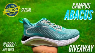 Campus Abacus Running Shoes for Men Unboxing amp ReviewFlipkart Big Billion DaysGiveaway Check Bio [upl. by Maybelle]