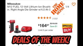 Home Depot Milwaukee Deals [upl. by Lavina]