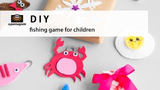 DIY  Fun Magnet Fishing Game Kids Crafts [upl. by Sremmus]