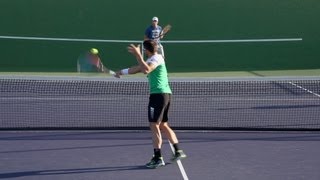 Janko Tipseravic Forehand Backhand and Volley  Indian Wells 2013  BNP Paribas Open [upl. by Aurthur]