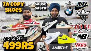 Shoe Dope Nike 499Rs JordanAdidas 7a Copy First Copy AirforceTravis Scott Delhi Wholesale [upl. by Ajdan]