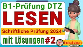 Lesen В1  Deutsch Prüfung B1  DTZ  Schriftliche Prüfung mit Lösungen  gast 2025 [upl. by Deyes]