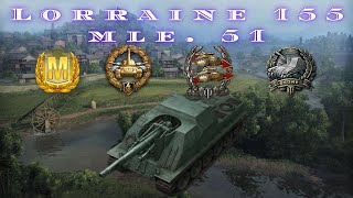 Lorraine 155 mle 51 How to get an ACE TANKER medal [upl. by Mercer382]