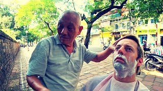 Vietnam 2 Street Shave Hanoi 🇻🇳 [upl. by Hsakaa]