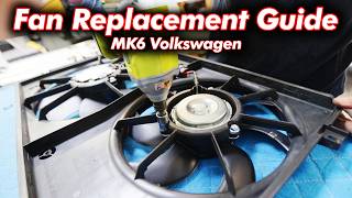 How To Replace Radiator Fans and Shroud  MK6 Volkswagen Jetta [upl. by Upshaw]