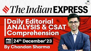 Indian Express Editorial Analysis by Chandan Sharma  24 December 2023  UPSC Current Affairs 2023 [upl. by Lawry]