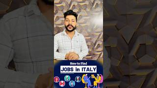 JOBS in ITALY youtubeshorts shortvideo lavicreation italy [upl. by Merriman]