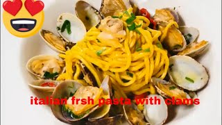 How to make tagliolini Fresh pasta with clams [upl. by Ahsa]