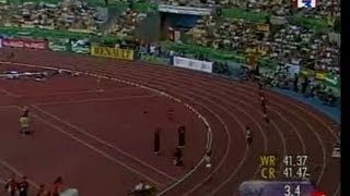 Championnat du monde dathlétisme à Séville  largent pour relais 4x100 M féminin français [upl. by Martinsen]