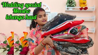 meesho lehenga haul for affordable price wedding special meesho lehenga meesho lehenga [upl. by Nosrettap]