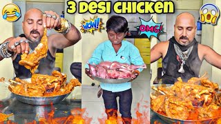 3 Desi Chicken Eating l Ulhas Kamathe l Chicken Leg Piece [upl. by Valene]