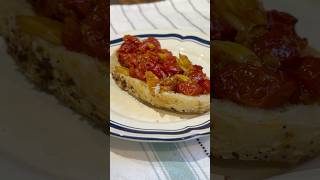 Oven Roasted Tomatoes on Sourdough Bread tomatoes comfortfood rusticcuisine [upl. by Kamillah]