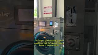 Kingstar commercial washing machine supports multiple payment methods [upl. by Alaj996]