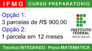 IFMG 🔴 Curso Preparatório 202425 de MATEMÁTICA IFMG Técnico Integrado ao Ensino Médio BoraIF [upl. by Kisor]